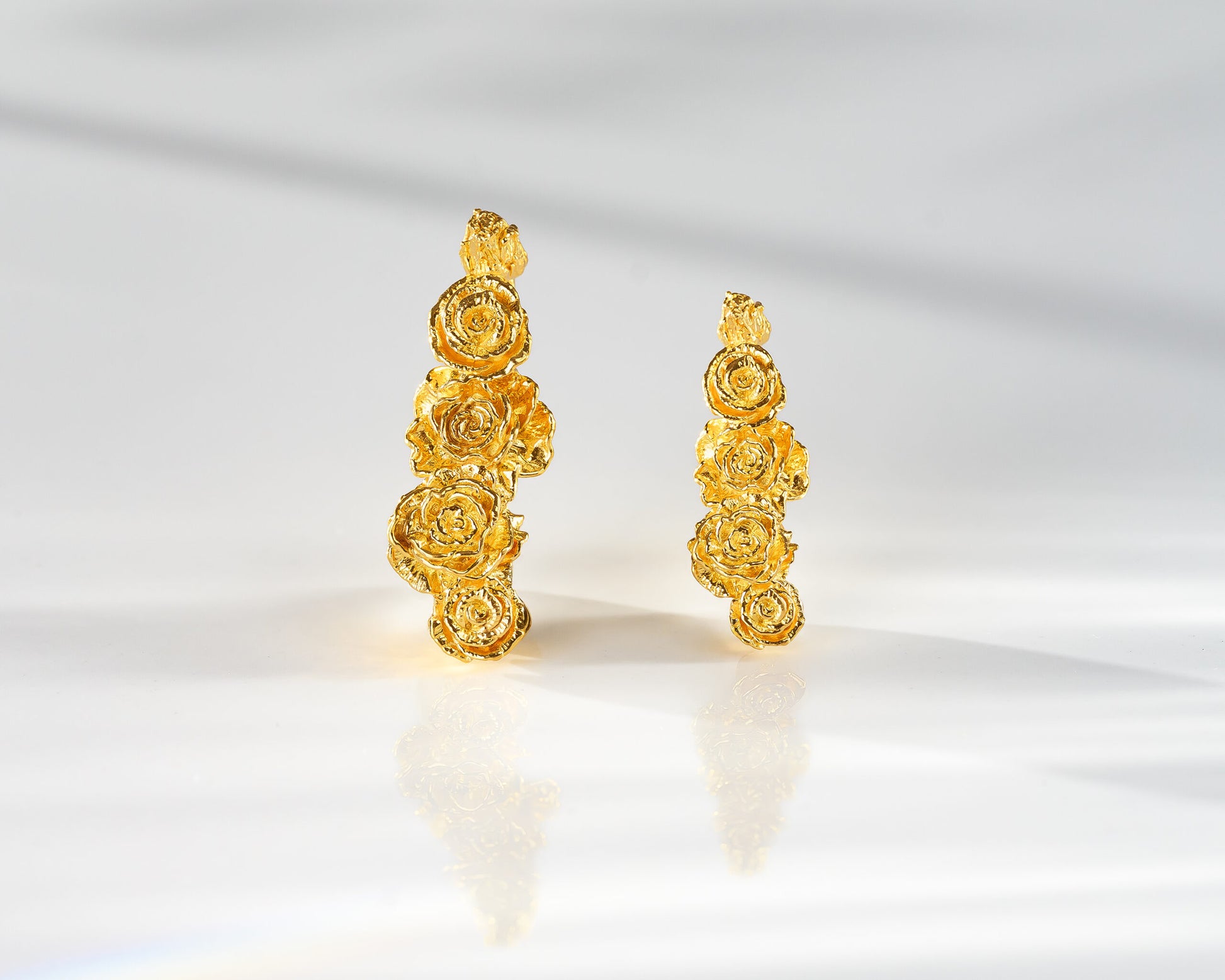 5 Rose Pendant Jewelry Design 24k Gold .9999 Fine Gold | Small